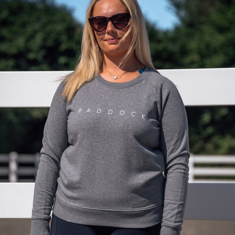 UG Apparel Women's Ivy League Pullover Sweatshirt | Heather Grey NCAA Fleece With Team Graphic - View #3