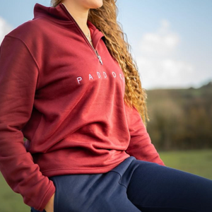 Morva 1/4 Zip Sweatshirt - Burgundy Wine