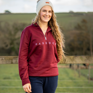 Morva 1/4 Zip Sweatshirt - Burgundy Wine